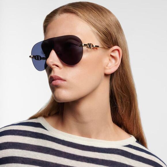 New! CHRISTIAN DIOR Sunglasses CD Chain M2U B0B0, Authentic - Picture 1 of 14